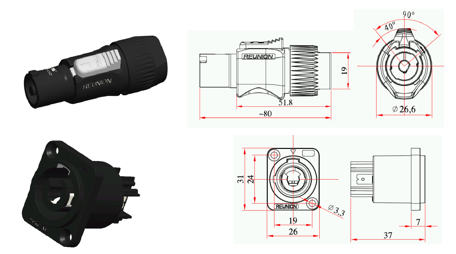 3pin power connector