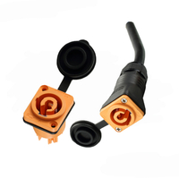 3pin plug and circular square socket led power 3pin power signal IP67 connector waterproof