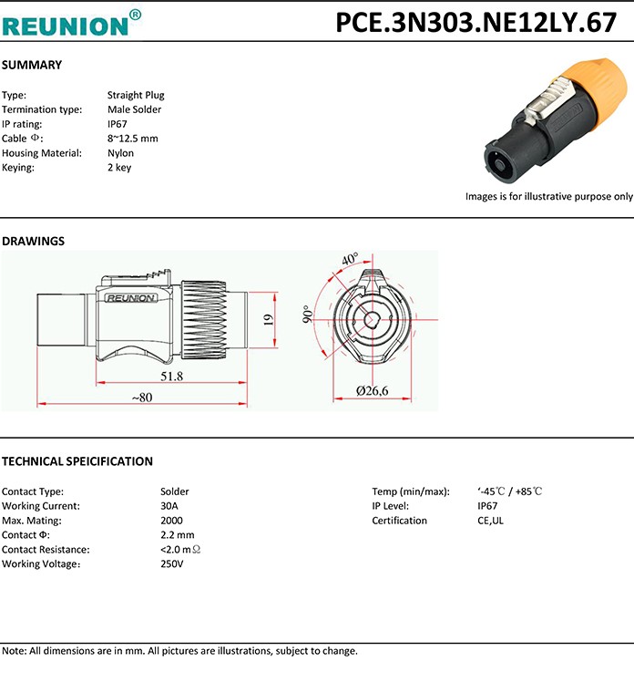 3pins power connector