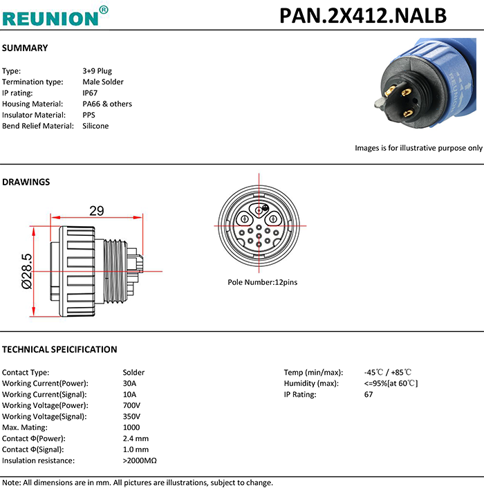Hybrid signal connector