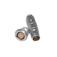 4 pin male solder straight plug circular connector FGG/PGG