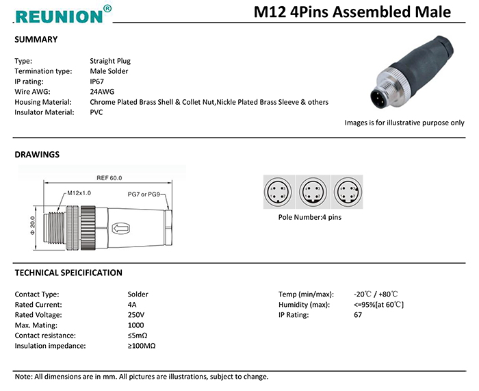 M12 Assembled connector