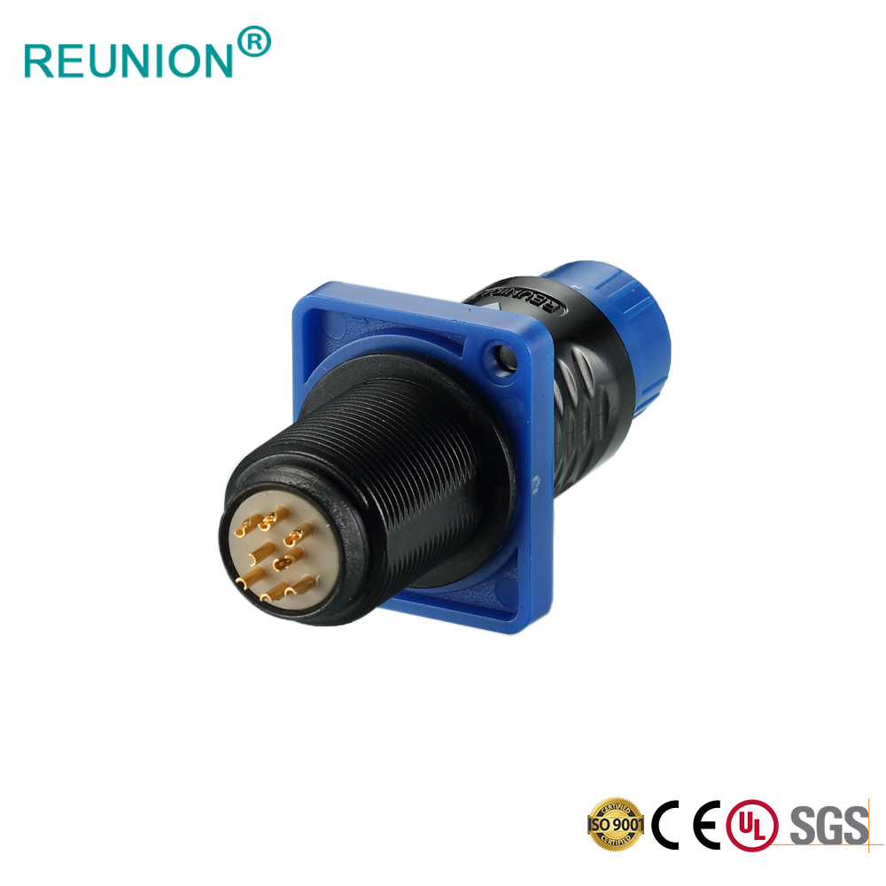 P series 8pins LED screen data connector assembly 8pins female socket & RJ45 plug in Shenzhen Factory