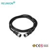Straight male female M8 5pin sensor connector with custom cable assembly Industrial connector
